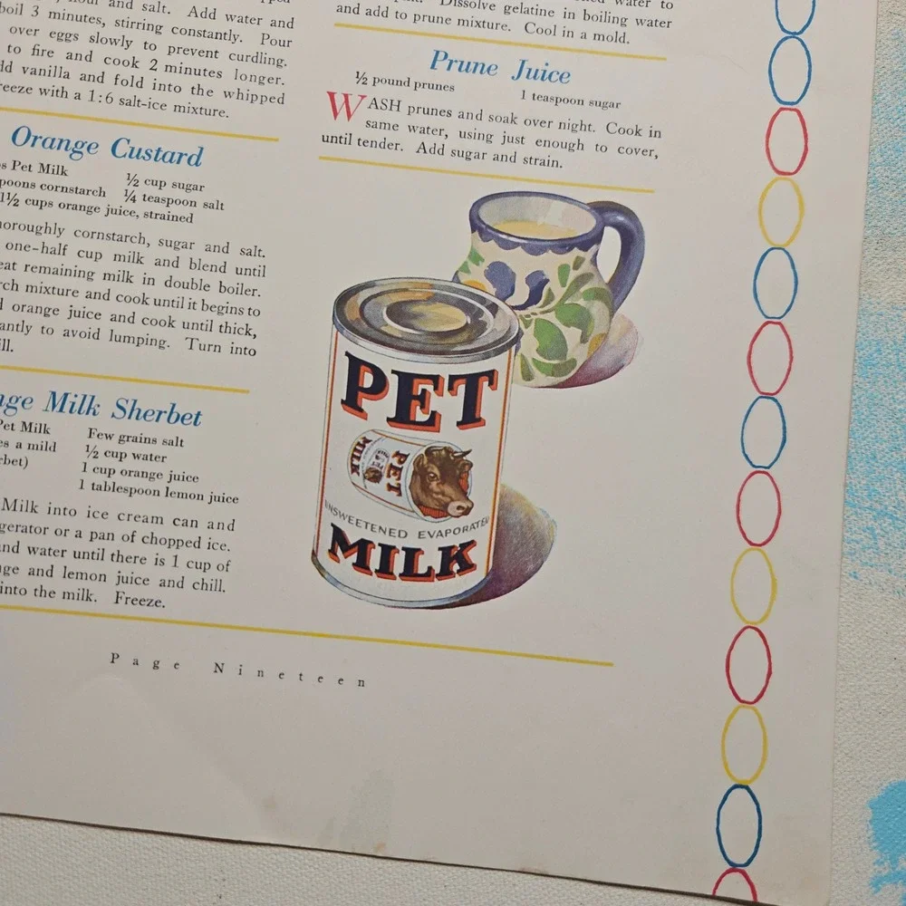 VTG 1930 Pet Milk Company Infant Baby Bottle Feeding Booklet MCM Antique Art USA